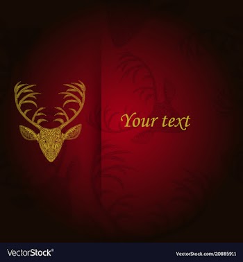 Deer heads pattern vector image