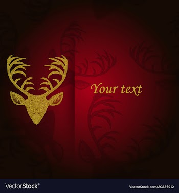 Deer heads pattern vector image
