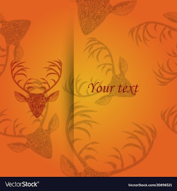 Deer heads pattern vector image