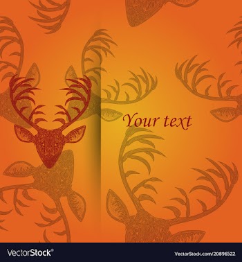 Deer heads pattern vector image