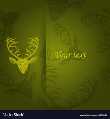 Deer heads pattern vector image