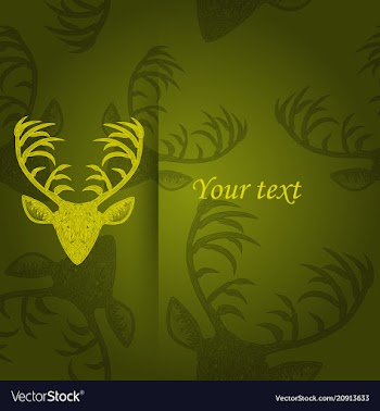 Deer heads pattern vector image