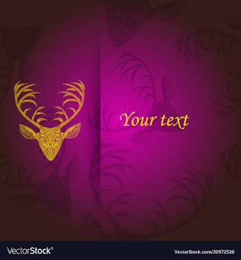 Deer heads pattern vector image