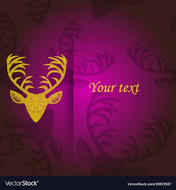 Deer heads pattern vector image