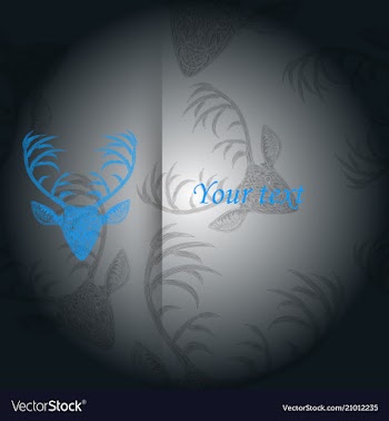 Deer heads pattern vector image