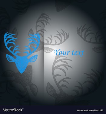 Deer heads pattern vector image