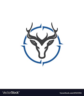 Deer hunt logo designs deer logo template vector image