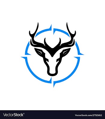 Deer hunt logo designs deer logo template vector image