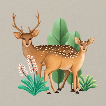 Deer illustration, brown drawing design | Free Photo Illustration - rawpixel