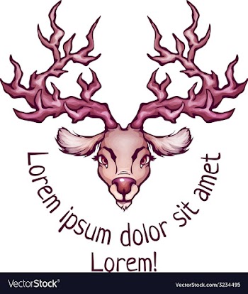 Deer in cartoon style vector image