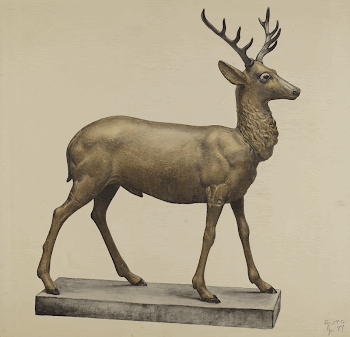 Deer Lawn Figure (ca. 1940) | Free Photo - rawpixel