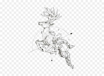 Deer Lead paint - Jumping deer 
