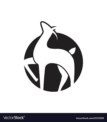 Deer logo with round shape vector image