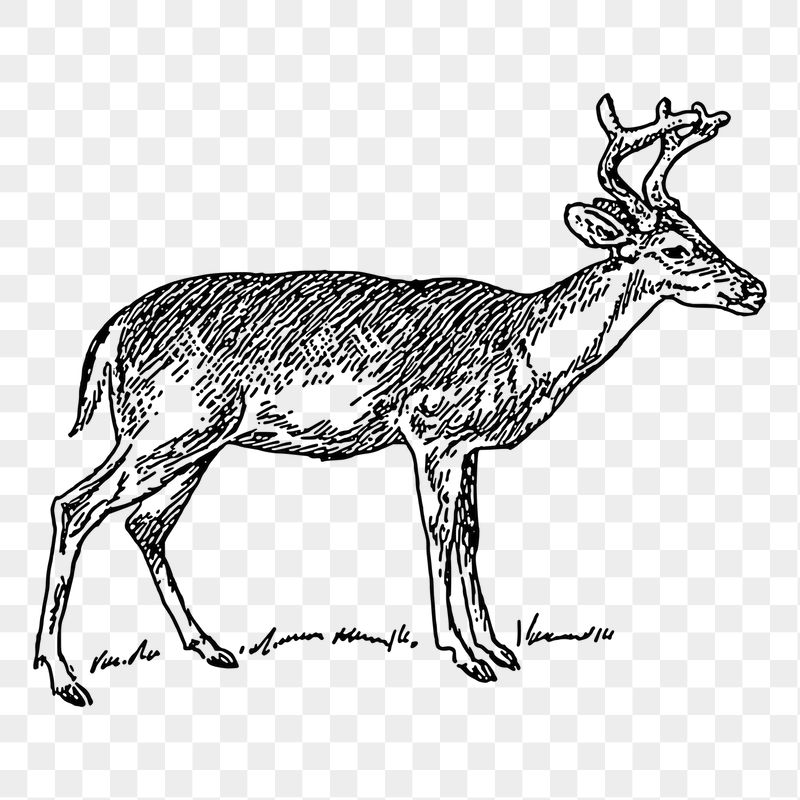 Deer  png sticker, vintage | Free PNG - rawpixel