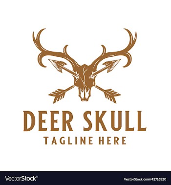 deer skull logo design