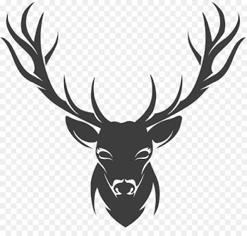 Deer Stencil Drawing - horns 