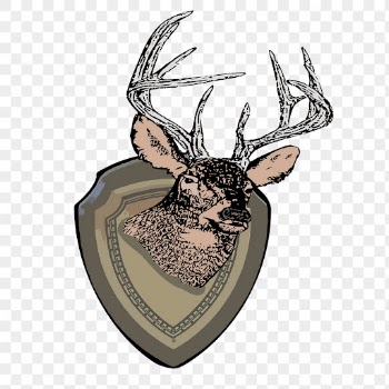 Deer trophy png sticker, hand | Free PNG - rawpixel