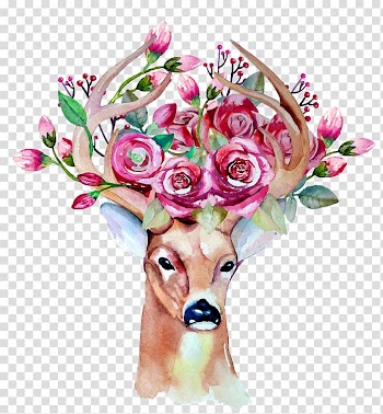 Deer Wedding invitation Drawing Watercolor painting, deer transparent background PNG clipart