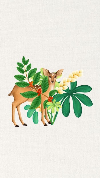 Deer white iPhone wallpaper, wildlife | Free Photo Illustration - rawpixel