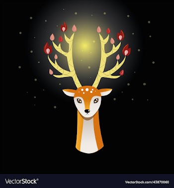 deer with glowing antlers