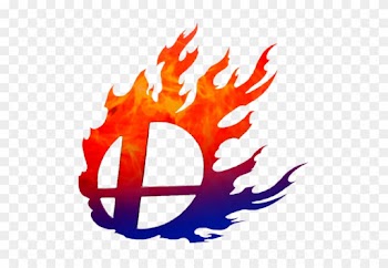 Default Super Smash Bros Wii U Symbol On Fire Png By - Super Smash Bros Logo