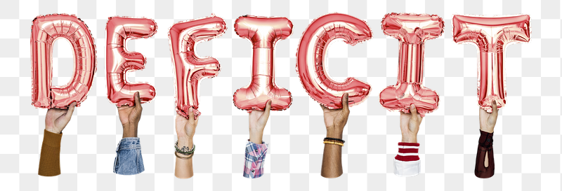 Deficit word png, hands holding | Free PNG - rawpixel