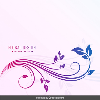 Degraded colors floral background Vector | Free Download