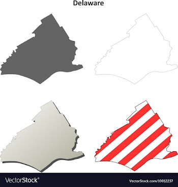 Delaware Map Icon Set vector image