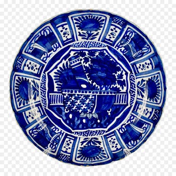 Delftware Cobalt blue 18th century Chinoiserie Plate - plate 
