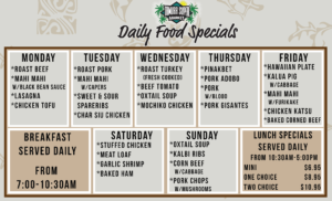 Deli Daily Schedule Menu - Welcome