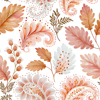Delicate Autumn Paisley Pattern
