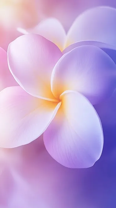 Delicate Beauty: Macro Photography of a Blooming Plumeria Flower Delicate Beauty: Macro Photography of a Blooming Plumeria Flower