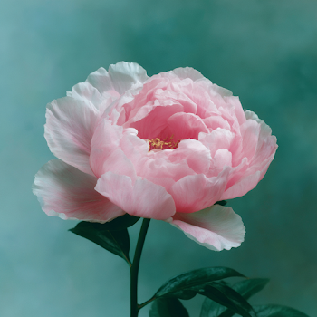 Delicate Blush Pink Peony Blossom in Macro