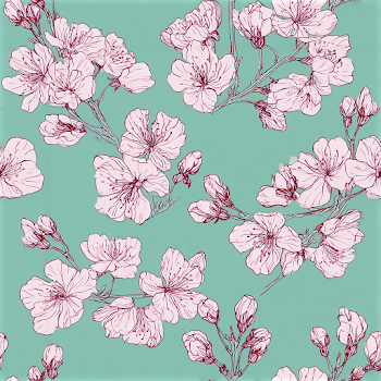 Delicate Cherry Blossom Floral Pattern
