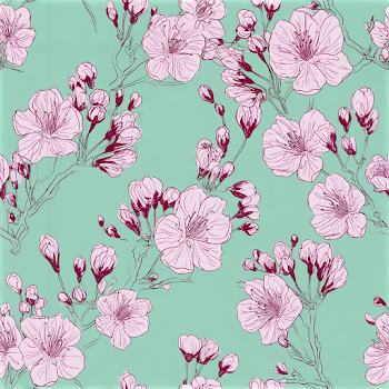 Delicate Cherry Blossom Floral Pattern