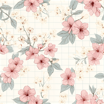 Delicate Cherry Blossom Seamless Pattern