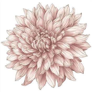 Delicate Chrysanthemum Illustration