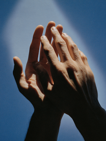 Delicate Embrace: Backlit Hands