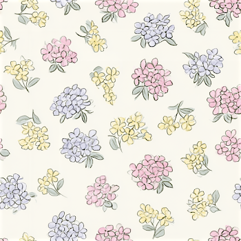 Delicate Floral Pattern on Ivory Background