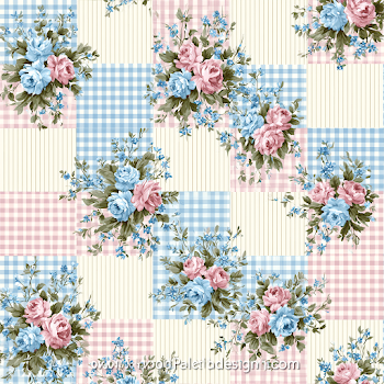 Delicate Floral Plaid Pattern