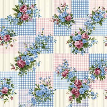 Delicate Floral Plaid Pattern