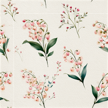 Delicate Floral Seamless Pattern with Lily of the Valley and Wildflowers