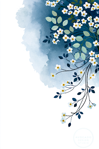 Delicate Floral Watercolor Background