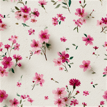 Delicate Hand-Painted Wildflower Ditsy Print