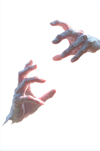 Delicate Human Hand Gesture in Hyperrealism