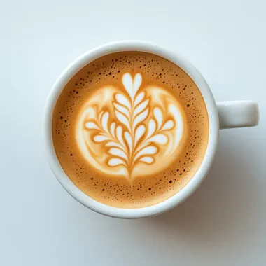 Delicate Latte Art: A Cappuccino's Summer Tree