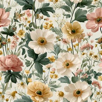 Delicate Meadow Floral Seamless Pattern