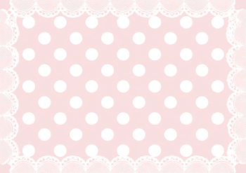 Delicate Pastel Pink Polka Dot Background with Lace Borders