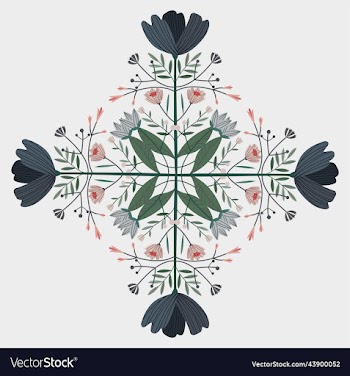 delicate pattern in the form of flowers
