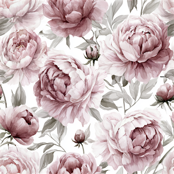 Delicate Peony Floral Pattern
